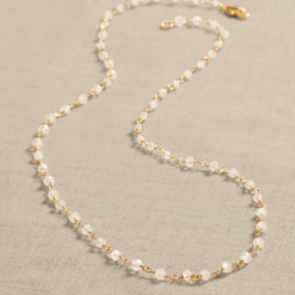 Banana Republic Jewelry - New Banana Republic Aureus + Argent Moonstone Gem Chain Necklace